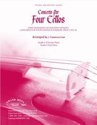 Concerto for Four Cellos Orchestra sheet music cover Thumbnail